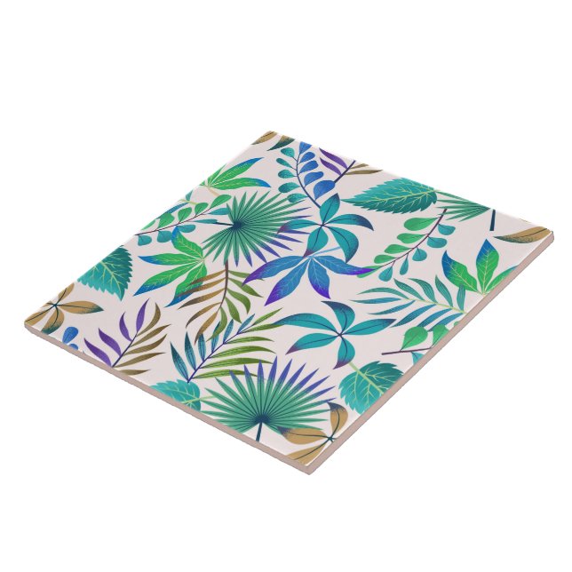 Carreau Motif feuille tropical (Côté)