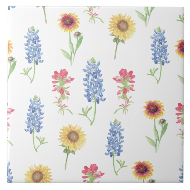 Carreau Motif Fleur sauvage du Texas (Devant)