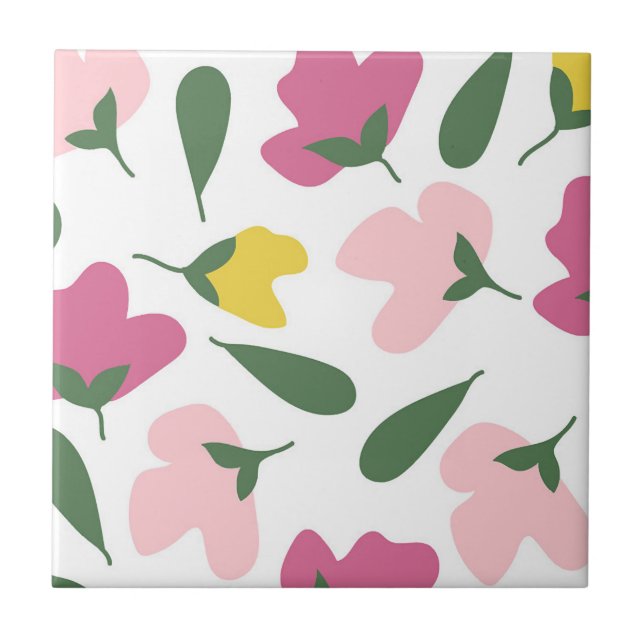 Carreau Motif Fleur transparent (Devant)
