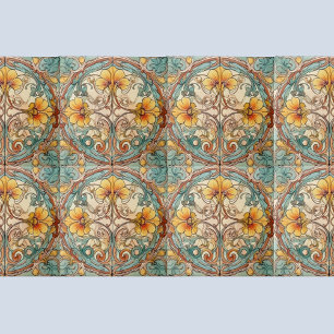 Carreau Motif floral Art nouveau