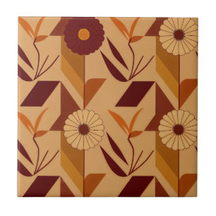 Carreau Motif Floral Automnal Scandinave