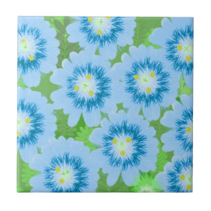Carreau Motif floral bleu