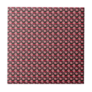 Carreau Motif floral de fleurs de cerisier, fleurs roses