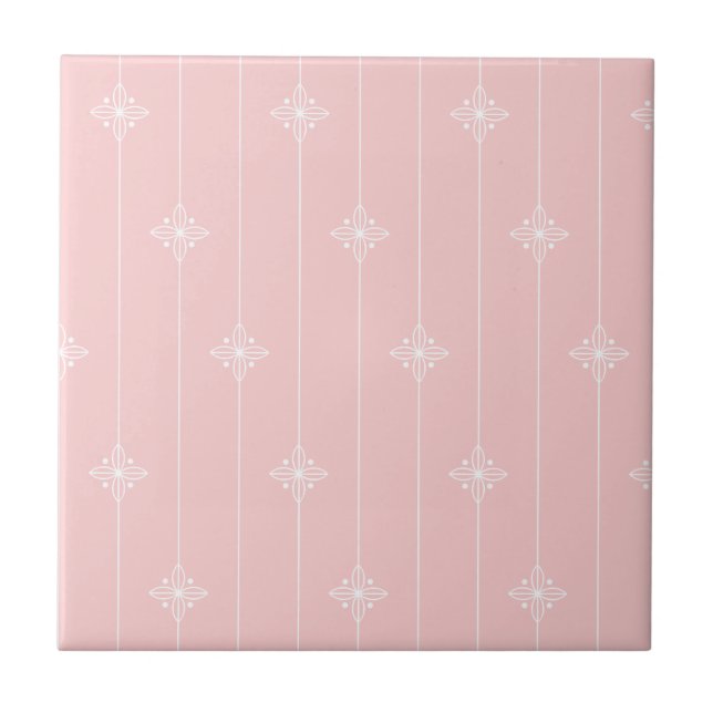 Carreau Motif floral de rose assez en pastel (Devant)