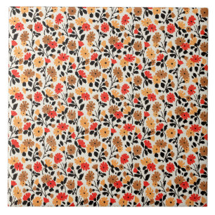 Carreau Motif floral Endleaves of Art
