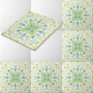 Carreau Motif floral et feuille vintage de William Morris
