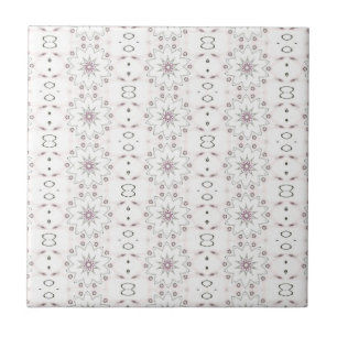 Carreau motif floral groovy abstrait