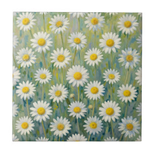 Carreau Motif floral impressionniste de la prairie de marg