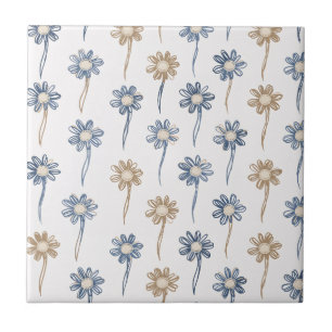 Carreau Motif floral minimaliste Daisy (5)