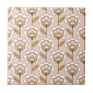 Carreau Motif floral moderne de la moitié du siècle