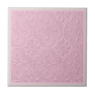 Carreau Motif Floral rose