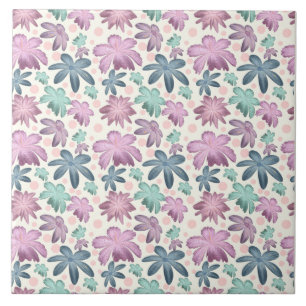 Carreau Motif floral rose aquarelle doux Papier peint