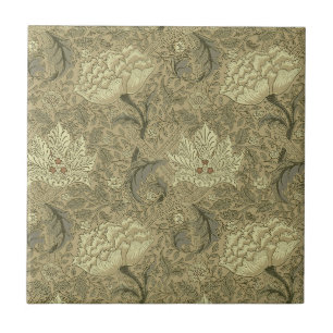 Carreau Motif floral William Morris Windrush : Vintage