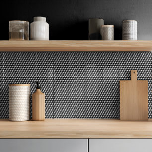Carreau Motif géométrique 3D de cube gris noir moderne