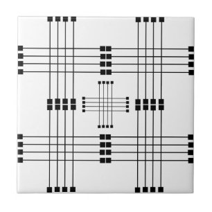 Carreau Motif géométrique   CARRÉ   Lignes   Blanc  