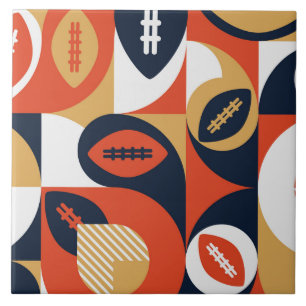 Carreau Motif géométrique de football américain