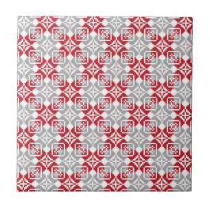 Carreau Motif géométrique du soleil du matin de Lettonie