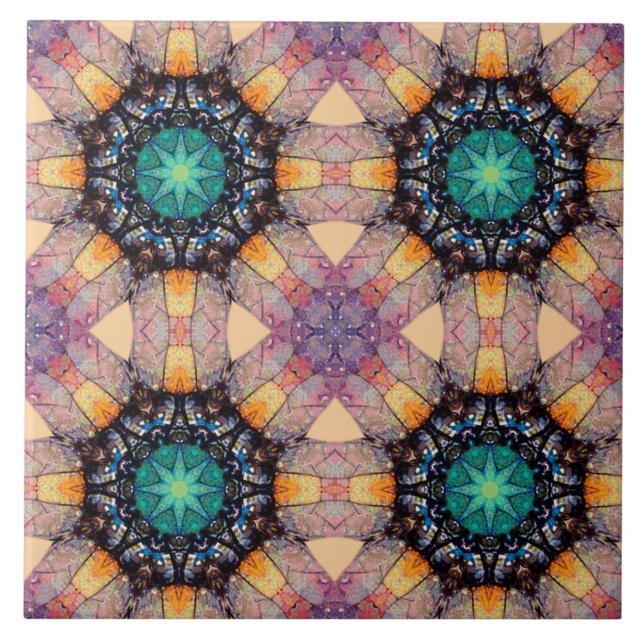 Carreau Motif géométrique dynamique Accent bohème (Devant)