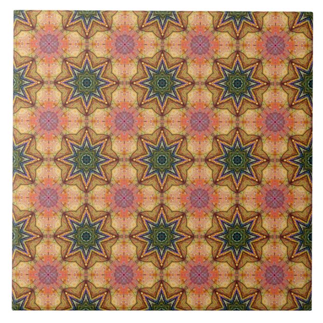 Carreau Motif géométrique dynamique Accent bohème (Devant)