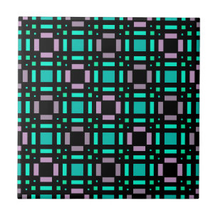 Carreau Motif géométrique en vert et en couleurs géométriq