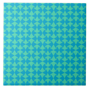 Carreau Motif géométrique islamique chic Aqua et Turquoise