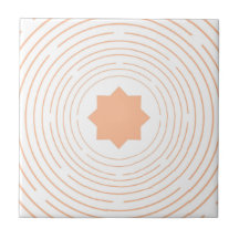 Motif géométrique islamique Peach Fuzz Star Circle