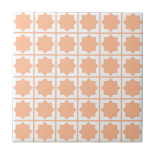 Carreau Motif géométrique islamique Retro Peach Fuzz