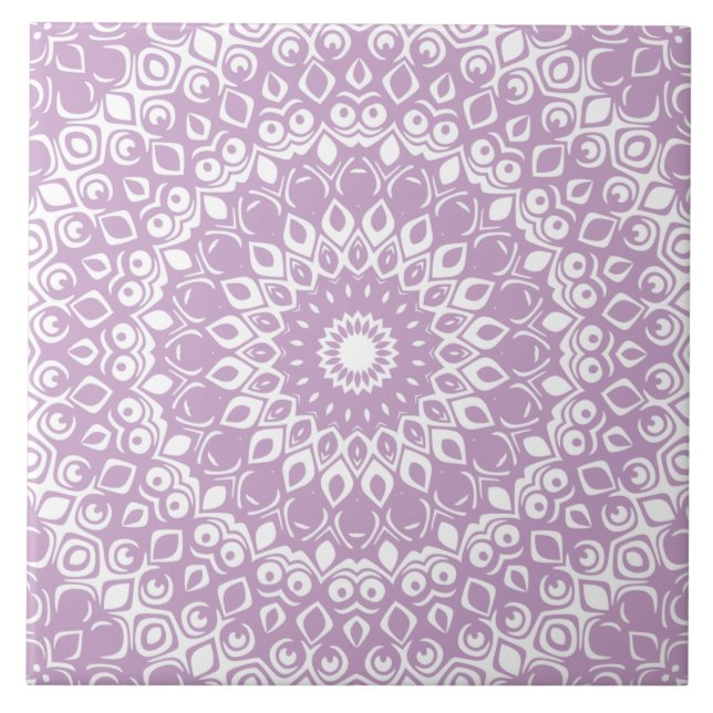 Carreau Motif géométrique Lilac Mandala (Devant)