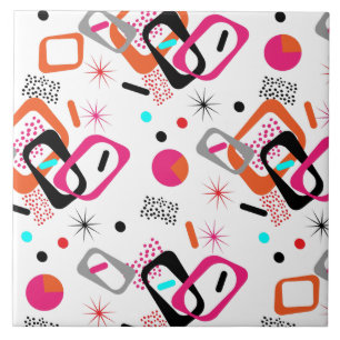 Carreau Motif géométrique moderne du milieu du siècle