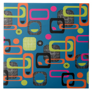 Carreau Motif géométrique moderne du milieu du siècle f