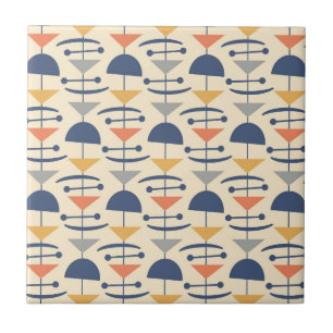 Carreau Motif géométrique moderne du milieu du siècle rétr