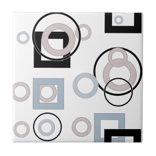 Carreau Motif géométrique moderne multicolore (Devant)