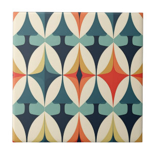 Carreau Motif géométrique moderne stylisé du milieu du siè