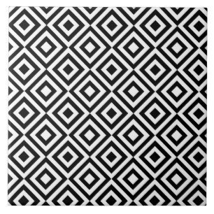 Carreau Motif géométrique noir et blanc