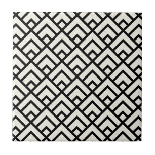 Carreau Motif géométrique noir et blanc