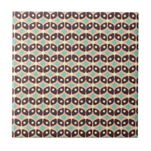 Carreau Motif géométrique sans couture en feuille brun fon