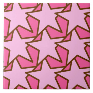 Carreau Motif géométrique Star moderne, Coral & Pastel Ros