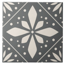 Motif géométrique symétrique noir blanc do-it-your