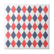 Motif géométrique tendance années 1960 Red Blue Re