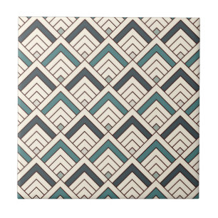 Carreau Motif géométrique turquoise