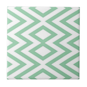 Carreau Motif géométrique vert pastel