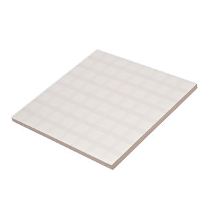 Carreau Motif Gingham Blanc Crème et Champagne Rose
