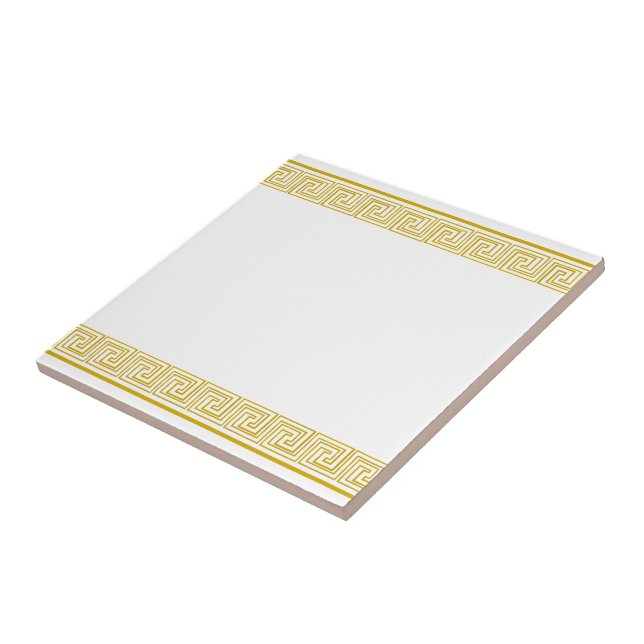Carreau Motif Gold Grecian Frieze (Côté)