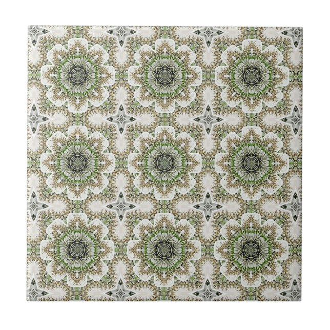 Carreau Motif graphique moderne Green Gold (Devant)