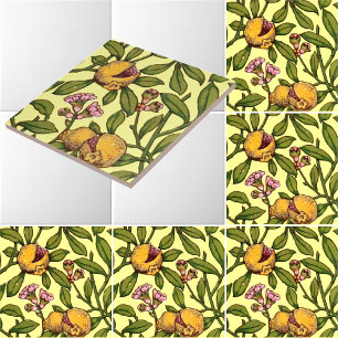 Carreau Motif Grenade de l'ère victorienne antique