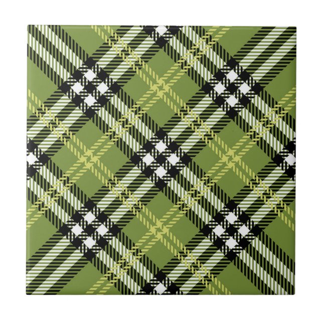 Carreau Motif irlandais vert de plaid (Devant)