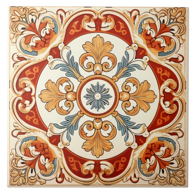 Carreau Motif italien vintage (Devant)