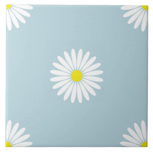 Carreau Motif Lg Illustrative sur bleu pâle