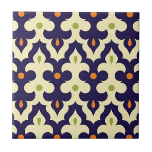 Carreau Motif marocain d'arabesque de Paisley de damassé