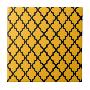 Carreau Motif marocain : Jaune et noir